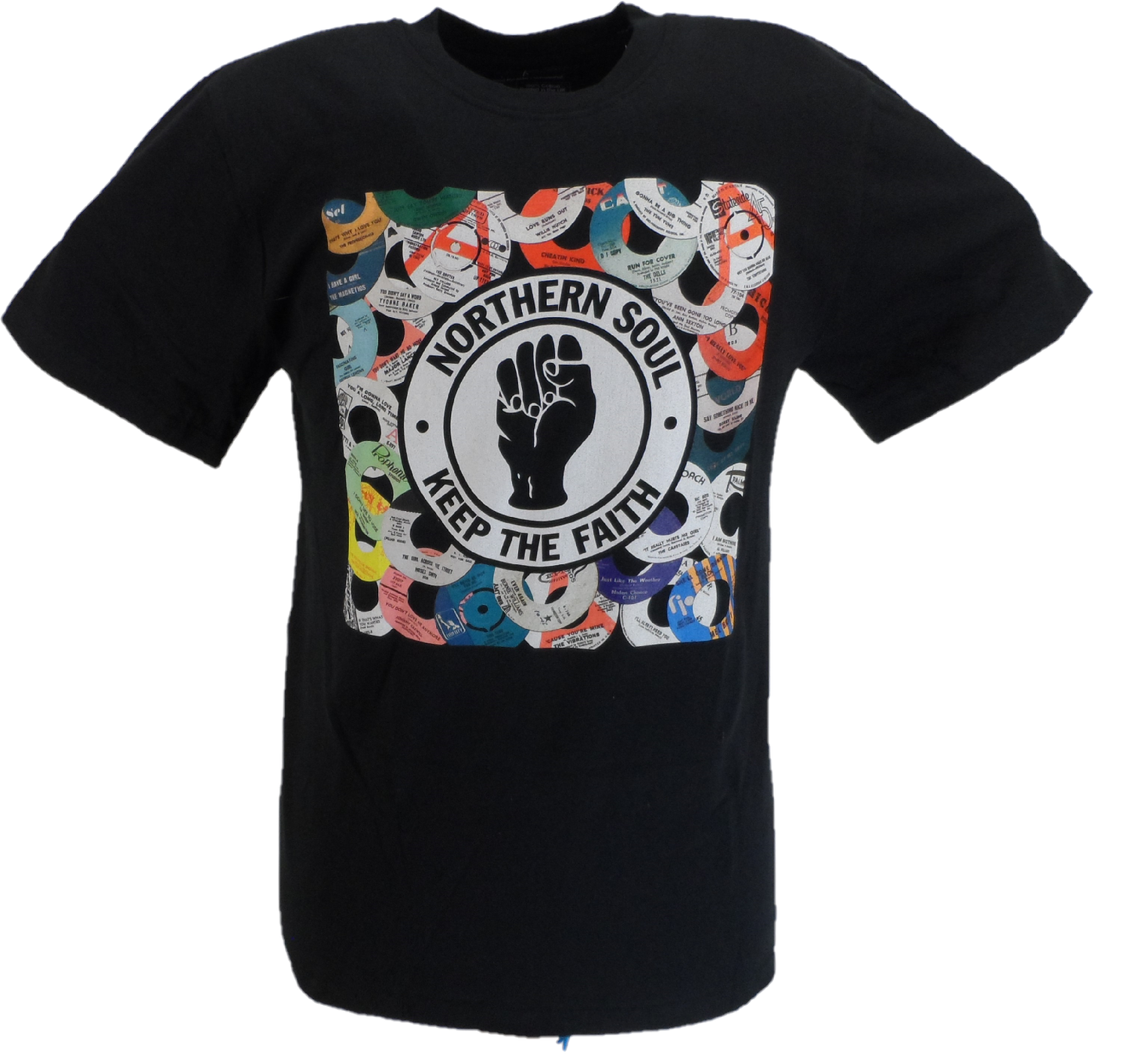 Mens Black Northern Soul Retro T Shirt