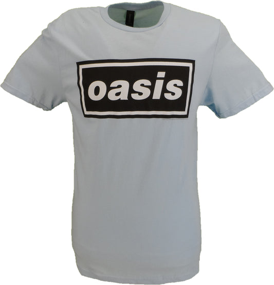 Mens Official Licensed Oasis Blue Decca Logo T Shirt