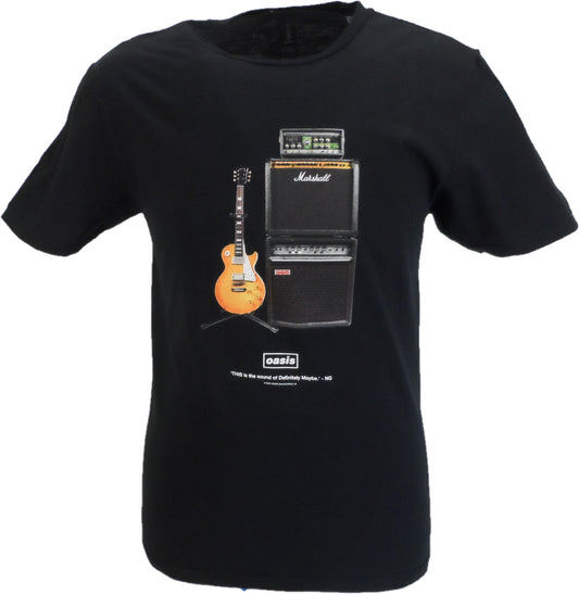 Mens Official Licensed Oasis Definitely Maybe Guitar T Shirt