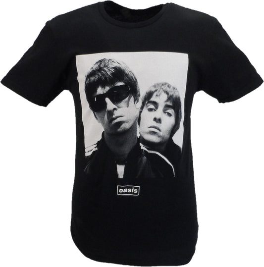 Mens Official Licensed Black Oasis Noel and Liam T Shirt