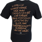 Mens Official Licensed Oasis Definitely Maybe Setlist Black Backprint T Shirt