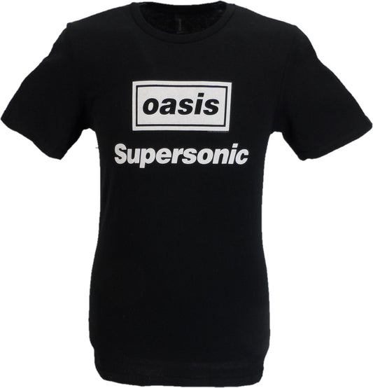 Mens Official Licensed Oasis Black Supersonic T Shirt