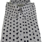 Mazeys Mens White and Navy Retro Mod Polka Dot 100% Cotton Shirts