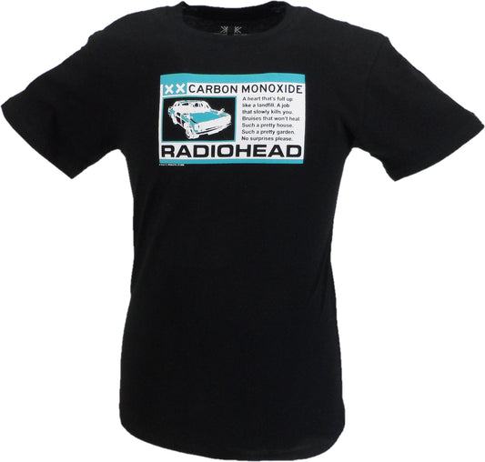 Mens Black Radiohead Officially Licensed Carbon Patch T Shirt