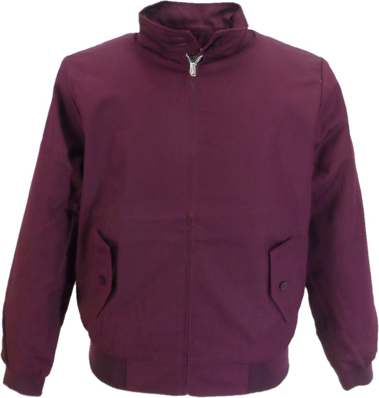 Relco Ladies Classic Wine Red Harrington Jackets