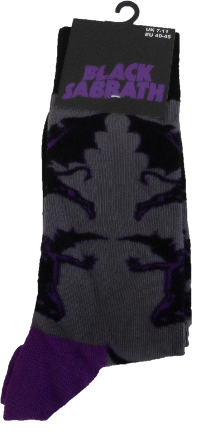 Mens Officially Licensed Black Sabbath Logo Socks