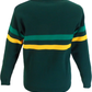 Mazeys Mens Green Horizontal Stripe Crew Neck Jumper