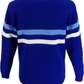 Mazeys Mens Blue Horizontal Stripe Crew Neck Jumper