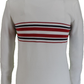 Ska & Soul Ecru 'Knebworth' Border stripe Turtle Neck Jumper