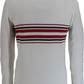 Ska & Soul Ecru 'Knebworth' Border stripe Turtle Neck Jumper