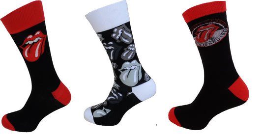 Mens Officially Licensed Rolling Stones Logo Socks