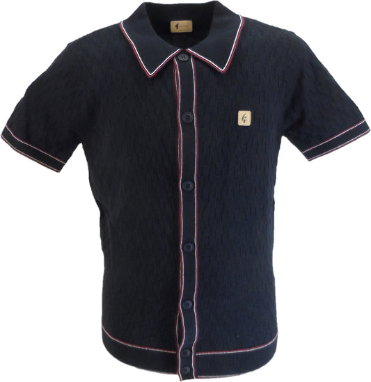 Gabicci Mens Navy Blue Polo Cardigan