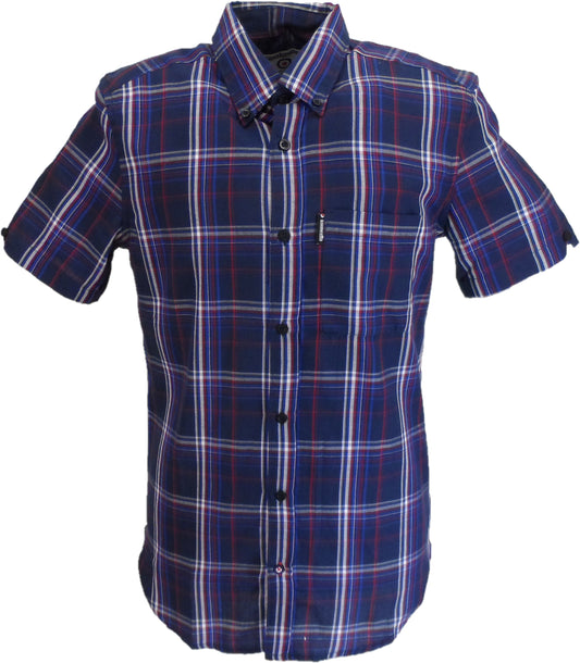 Lambretta Mens Navy/Blue/Red Button Down Shirts