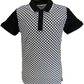 Lambretta Mens Black/White Checkerboard Polo Shirts