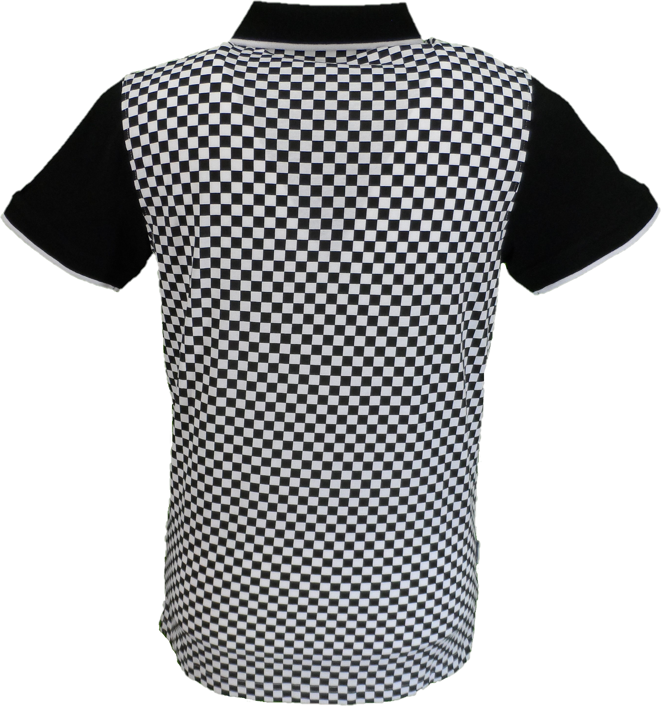 Lambretta Mens Black/White Checkerboard Polo Shirts