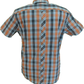 Trojan Mens Powder Blue Check Short Sleeved Shirts and Pocket Square