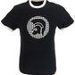 Trojan Mens Black Houndstooth Trojan Helmet logo T-Shirt