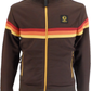 Trojan Mens Chocolate Brown Retro Stripe Retro Track Tops