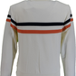 Trojan Mens Ecru Twin Stripe Track Tops