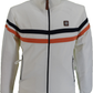 Trojan Mens Ecru Twin Stripe Track Tops