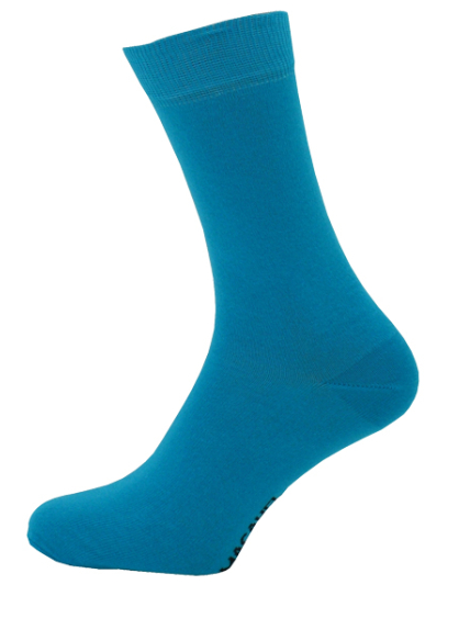 Mens 2 Pair Pack Turquoise Retro Socks