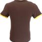 Trojan Records Mens Brown Rasta Logo 100% Cotton Peach T-Shirt