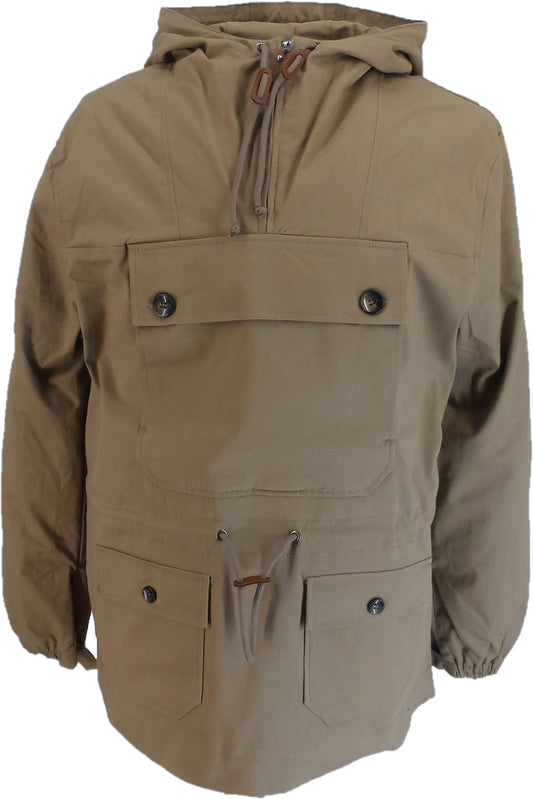 Trojan Mens Camel Brown Overhead Scooter Jacket