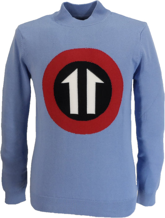 Ska & Soul Sky Blue 'Daltrey' Turtle Neck Jumper