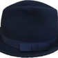 Mens Classic 100% Wool Black Trilby Hat