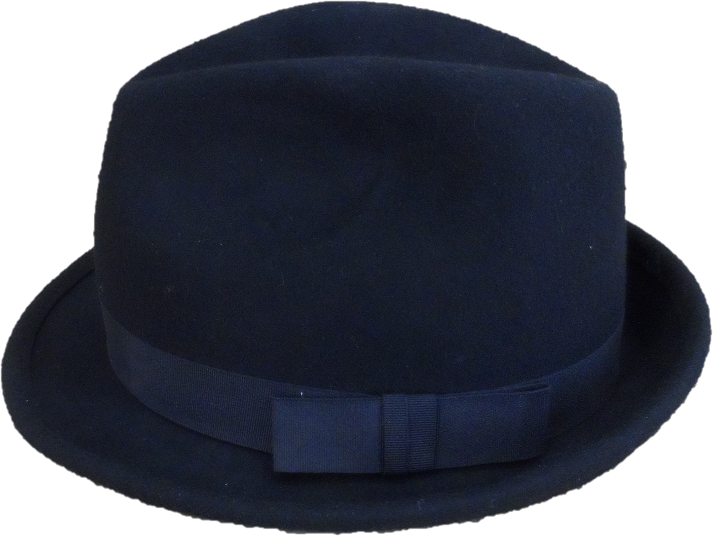 Mens Classic 100% Wool Black Trilby Hat