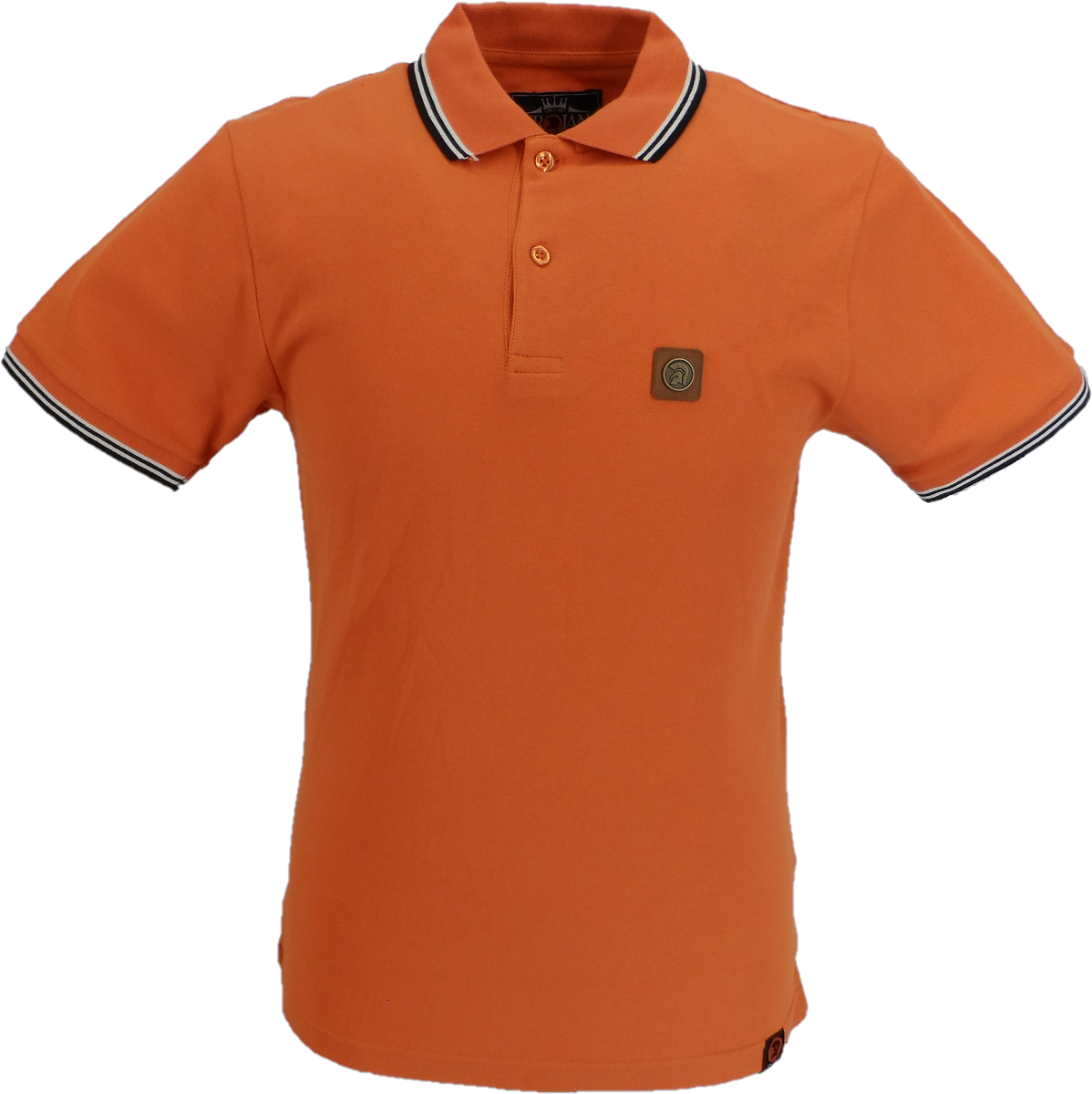 Trojan Records Orange Badged Classic Retro Polo Shirt