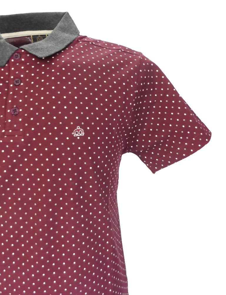 Polka dot polo shirt best sale