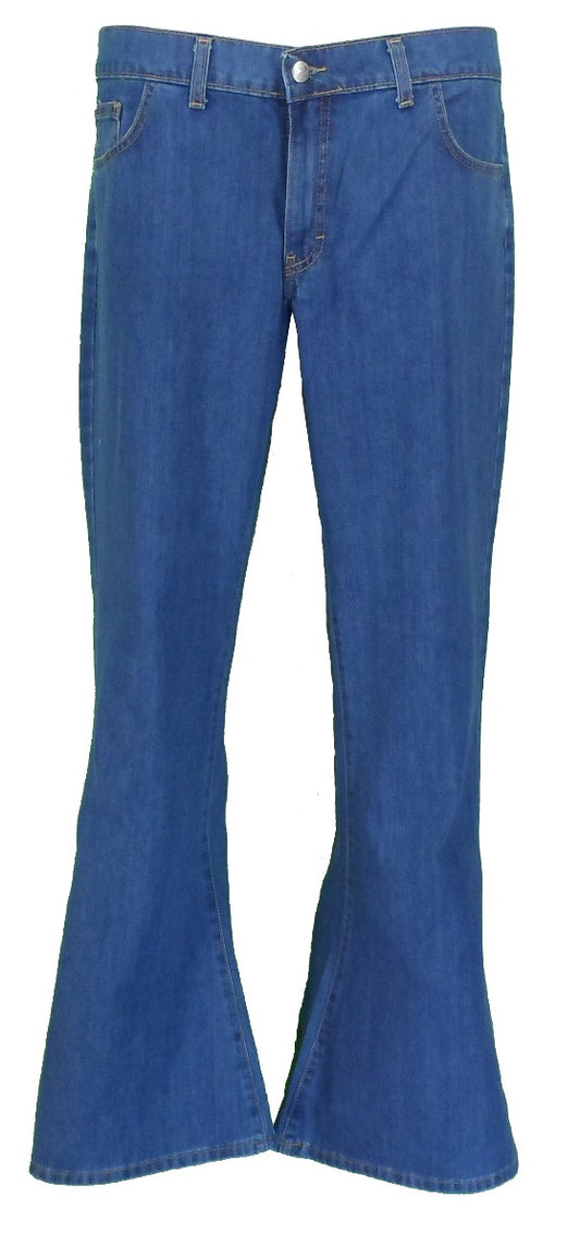 70's Blue Corduroy Lee Flare Pants Selected by Nomad Vintage