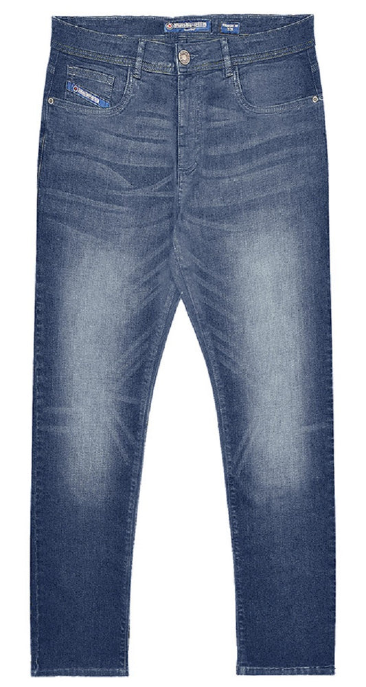 Lambretta Mens Chester Stonewashed Straight Fit Jeans