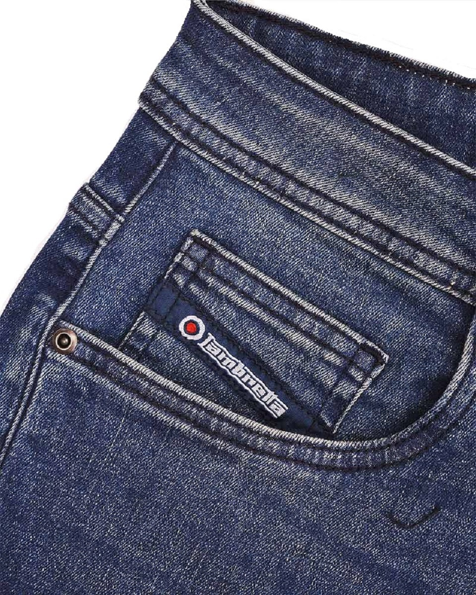 Lambretta Mens Chester Stonewashed Straight Fit Jeans