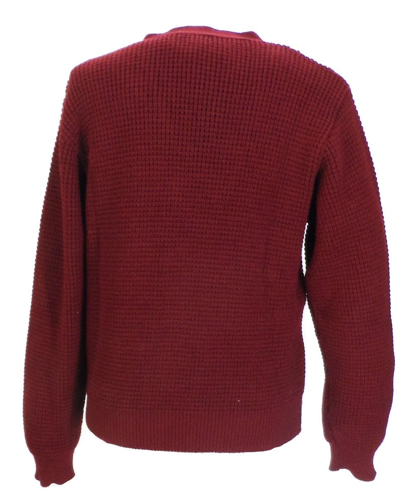 Cardigan skinhead bordeaux mod gaufr pour homme Mazeys UK